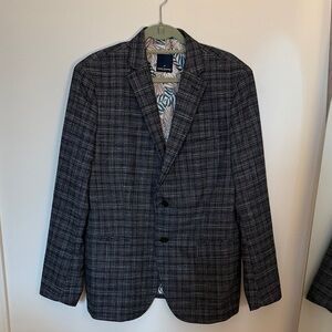 Daniel Hechter Charcoal Checkered Blazer